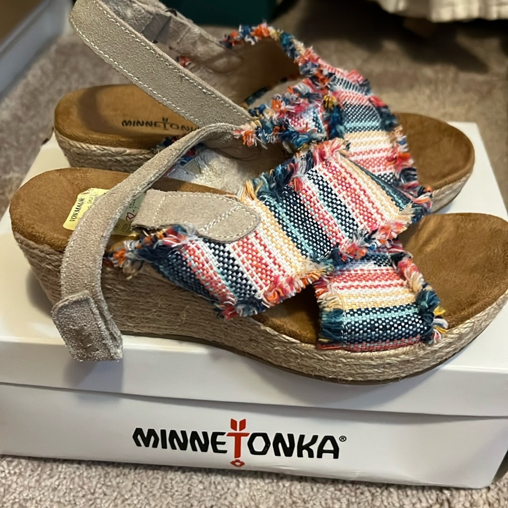 New Minnetonka Sandals, multi-color sandal